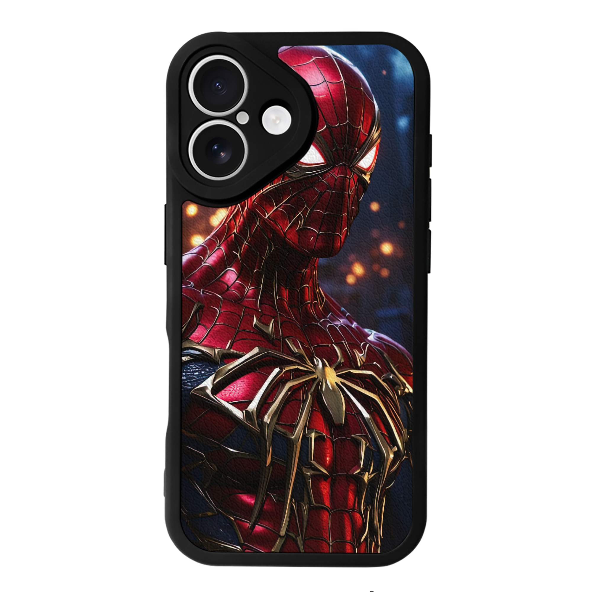 Spider Man スパイダーマン 【iPhone 16シリーズ対応】シリコンスマホケース（レザー調） 材質：シリコン